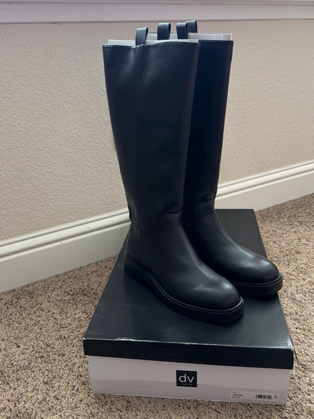 DV by Dolce Vita Black Knee-High Platform Boots